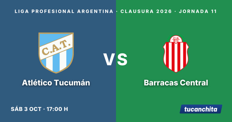Atlético Tucumán vs Barracas Central