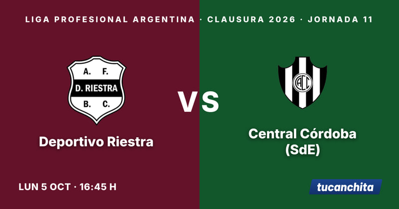 Deportivo Riestra vs Central Córdoba (SdE)