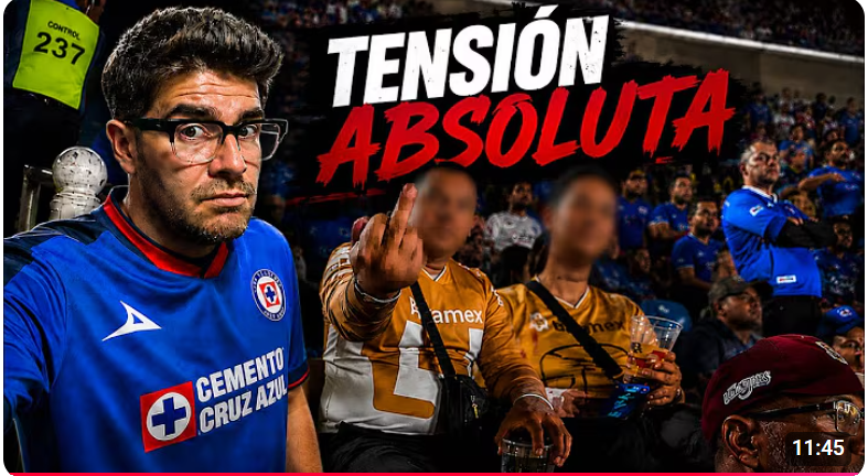 Aficionado de Pumas agrede a famoso youtuber de Cruz Azul durante grabación en el Estadio Azul