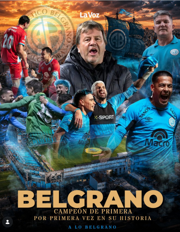 Belgrano levantando el trofeo