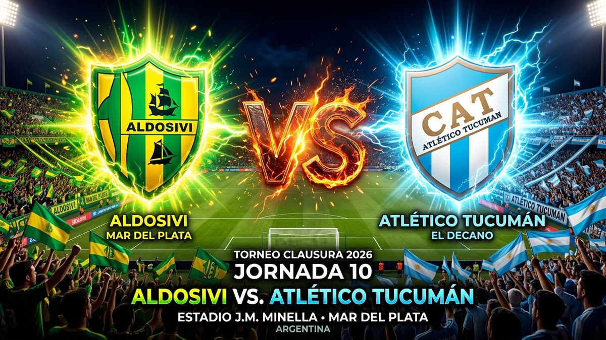 Cara a Cara: la previa de Aldosivi vs Atlético Tucumán, Jornada 10 del Clausura 2026