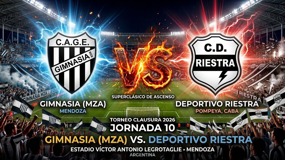 Cara a Cara: la previa de Gimnasia (Mendoza) vs Deportivo Riestra, Jornada 10 del Clausura 2026