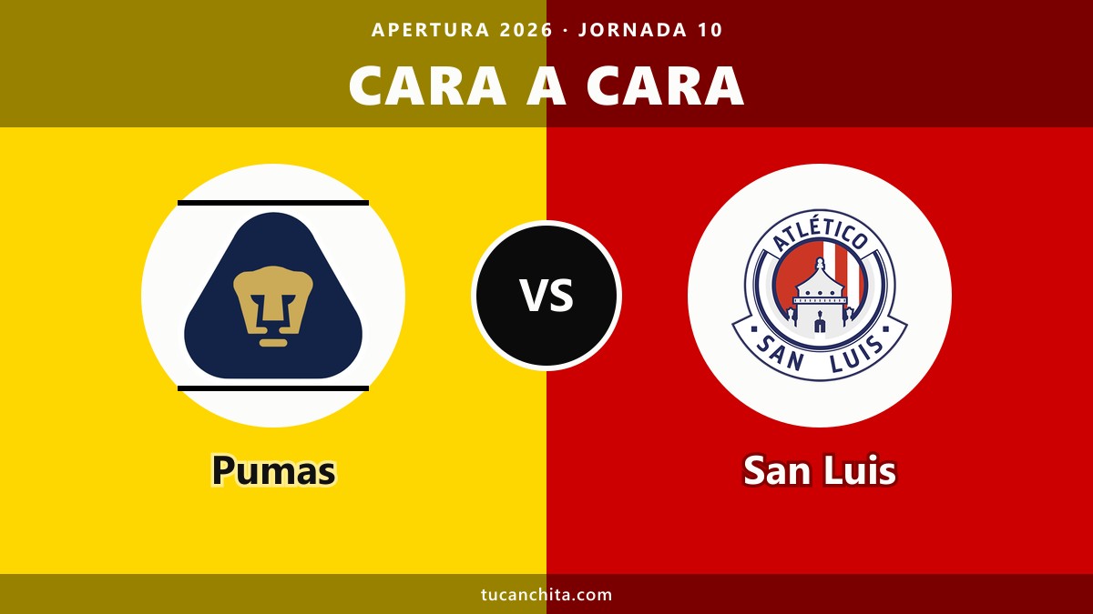 Cara a Cara: la previa de Pumas vs San Luis, Jornada 10 del Apertura 2026