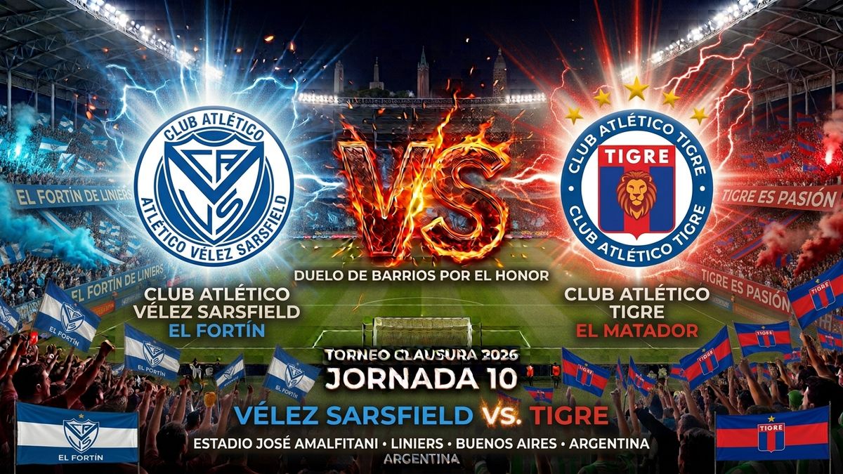 Cara a Cara: la previa de Vélez Sarsfield vs Tigre, Jornada 10 del Clausura 2026