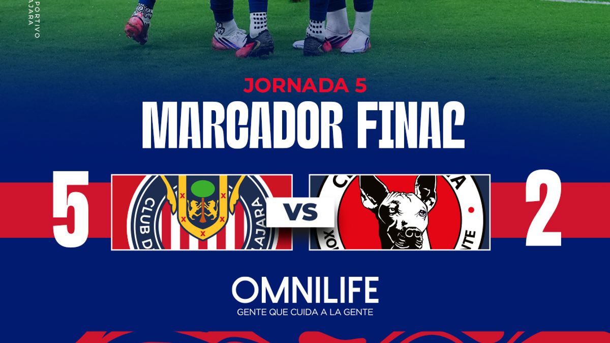 Chivas aplastó 5-2 a los Xolos de Tijuana en el Estadio Akron sin la Hormiga.