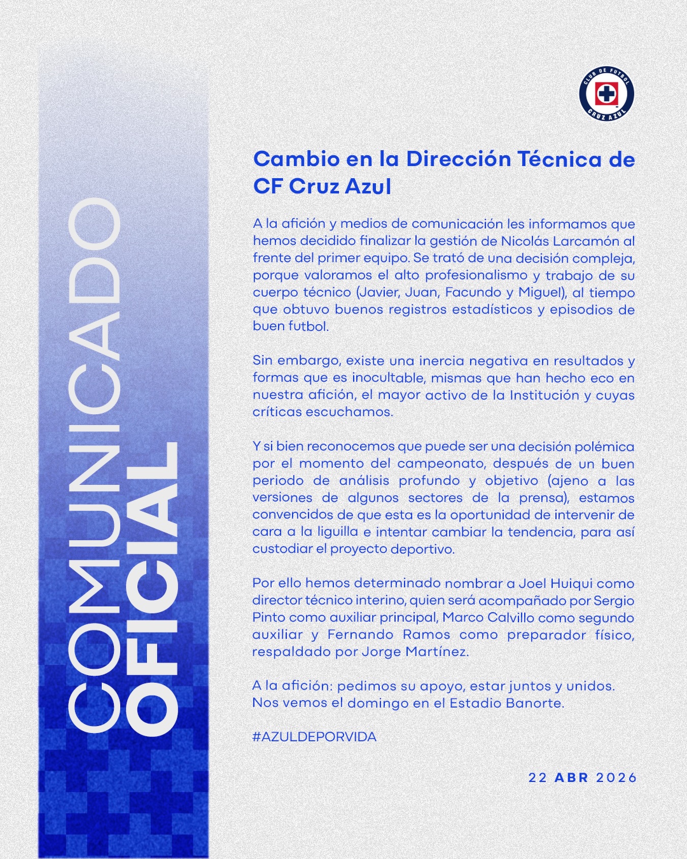 Comunicado oficial