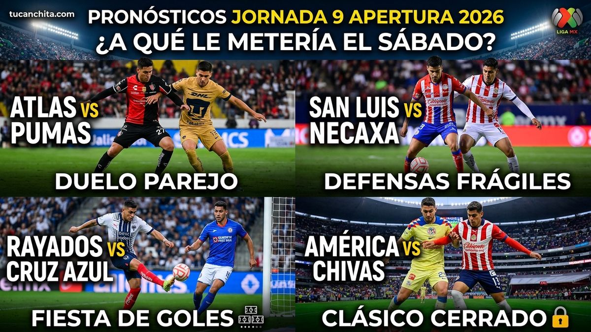 Pronósticos de la Liga MX Jornada 9 del Apertura 2026: ¿A qué le metería el sábado?